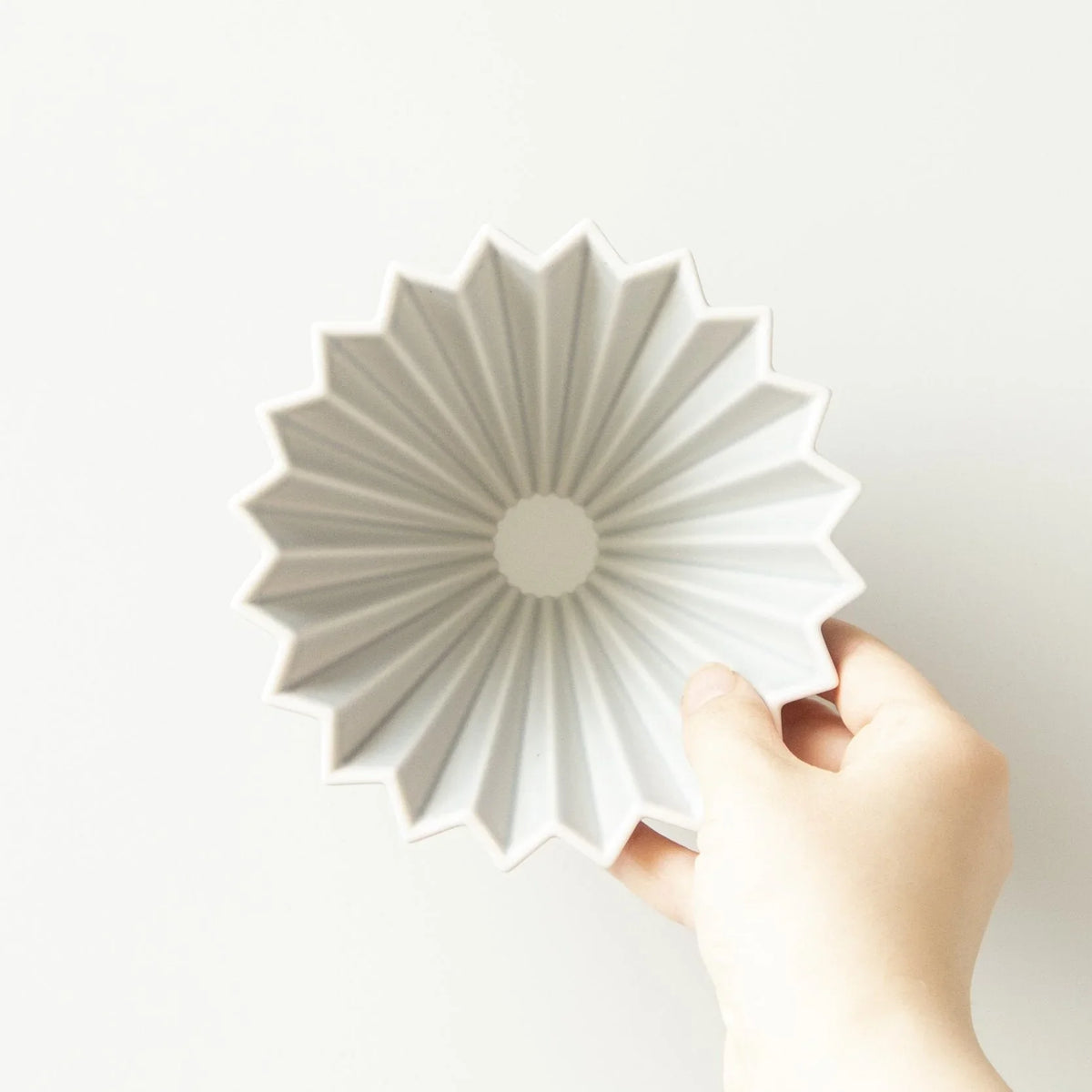 Origami Dripper M Şeffaf Tabanlı - Mat Gri