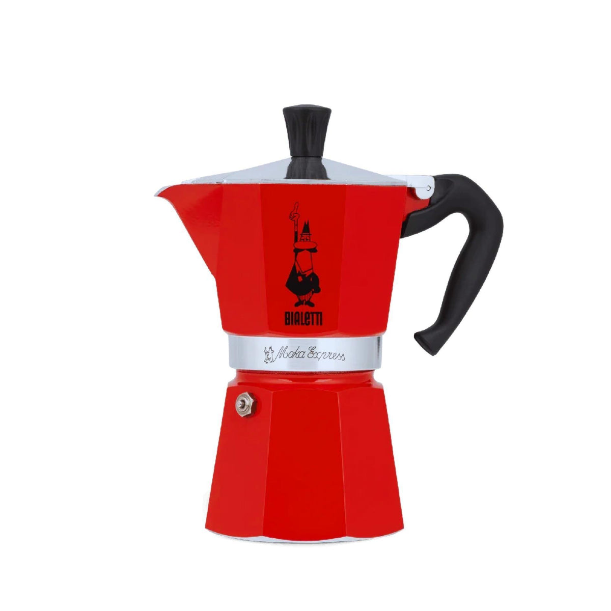 Bialetti Moka Express Red Metal 6 Cup