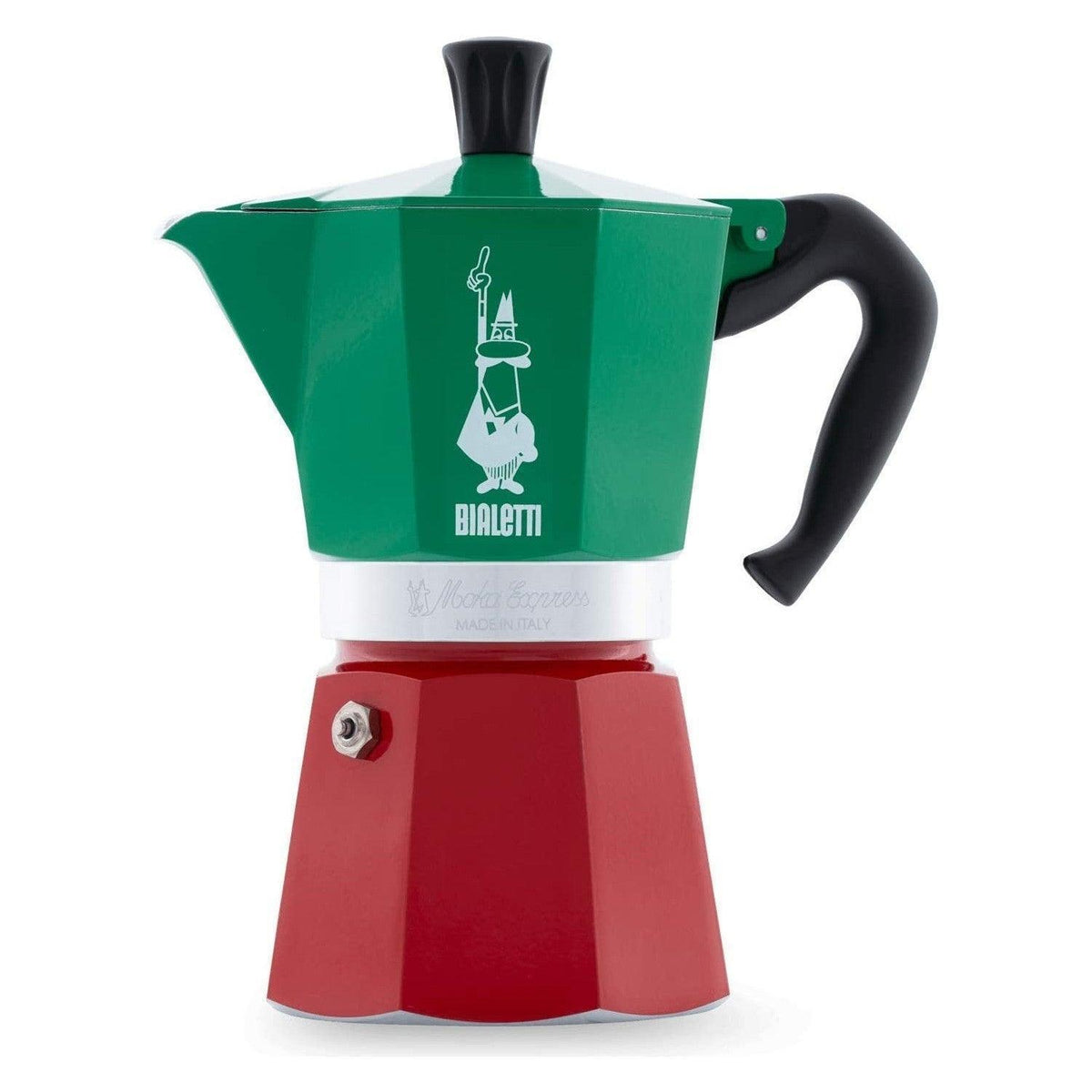 Bialetti Moka Pot Tri-Color İtalia 6 Cups