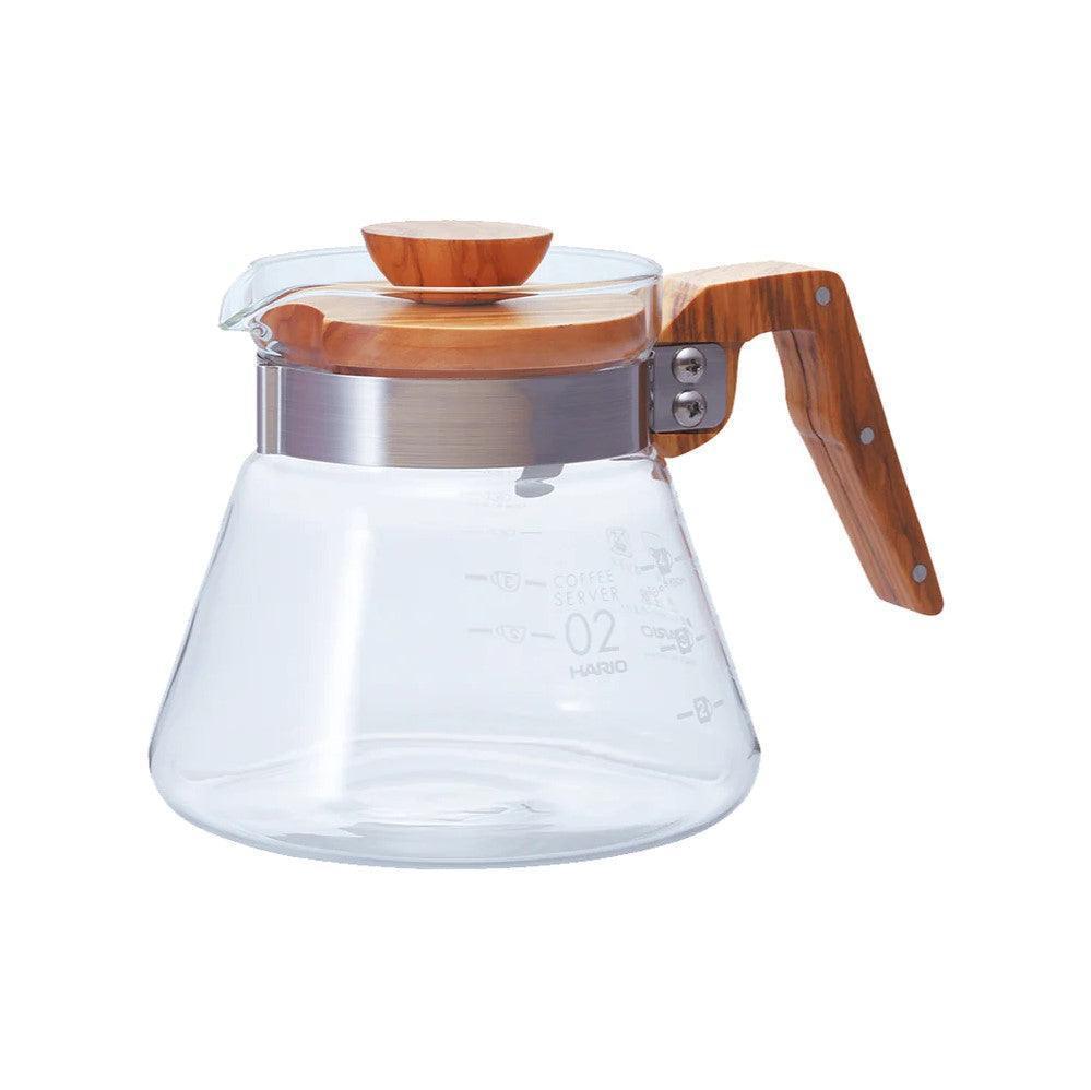 Hario V60 02 Kahve Servis Sürahisi Olive Wood 600 ml