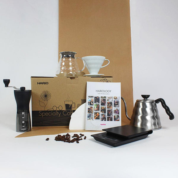 Hario V60 Set - Kahve Uzmanı Seti Beyaz - kahvebi