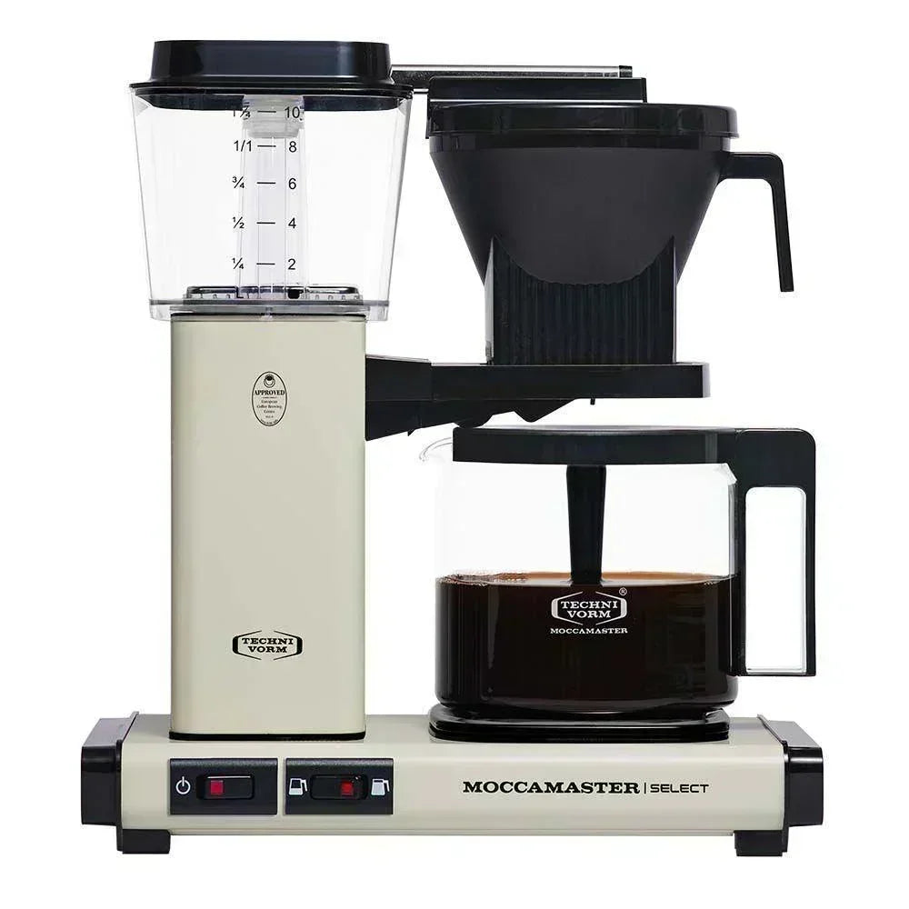 Moccamaster KBG Select Filter Coffee Machine White with Glass Pot