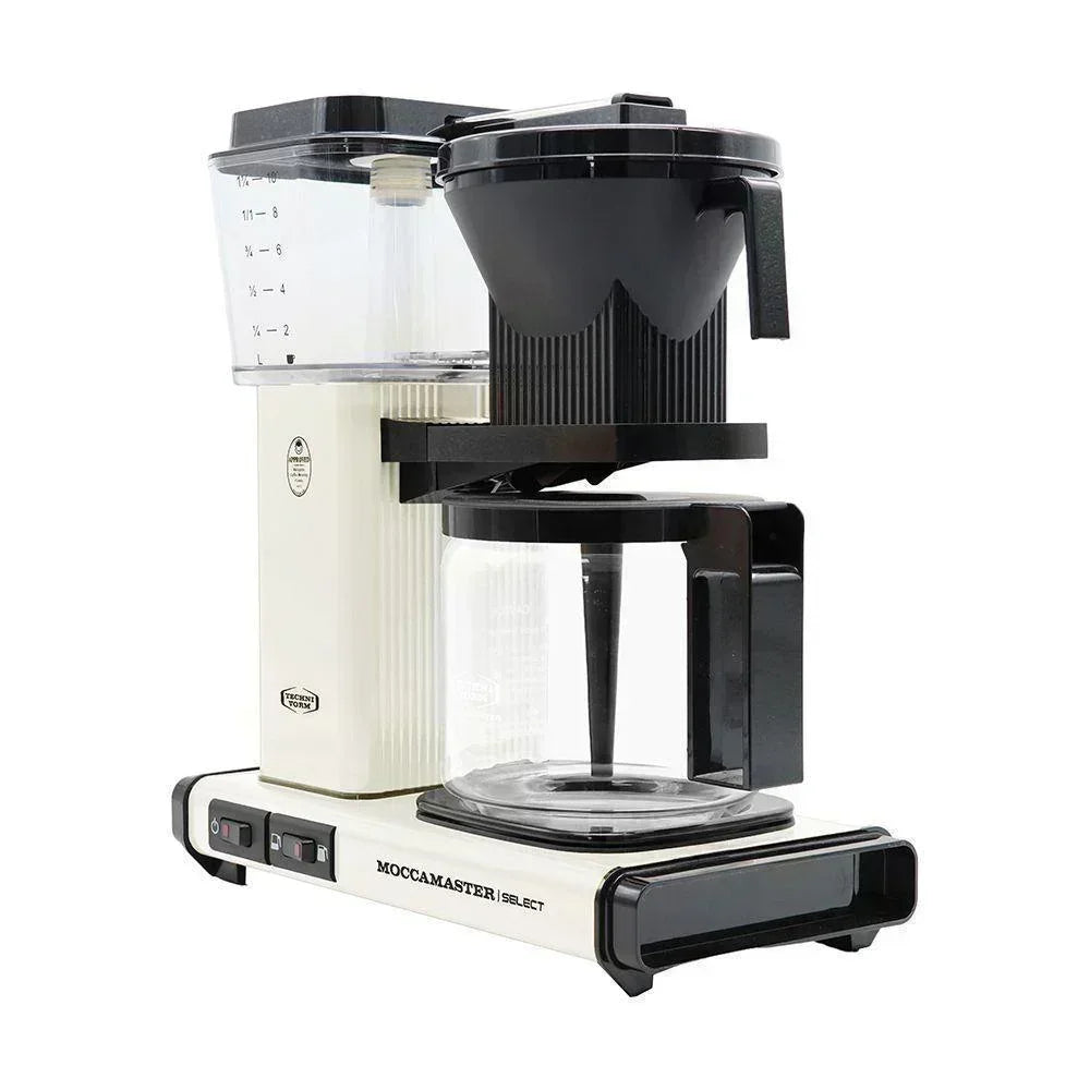 Moccamaster KBG Select Filter Coffee Machine White with Glass Pot