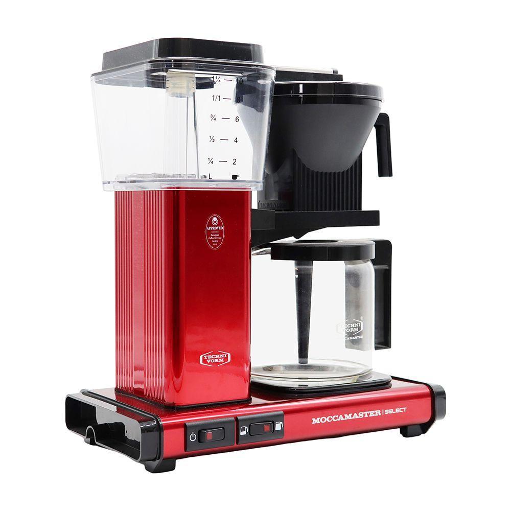 Moccamaster KBG Select Filter Coffee Machine With Glass Pot Metallic Red