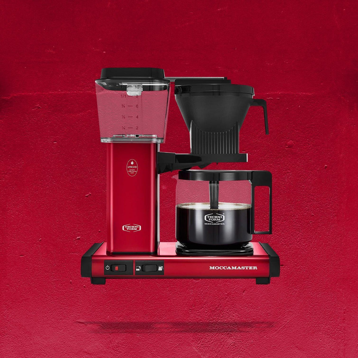 Moccamaster KBG Select Filter Coffee Machine With Glass Pot Metallic Red