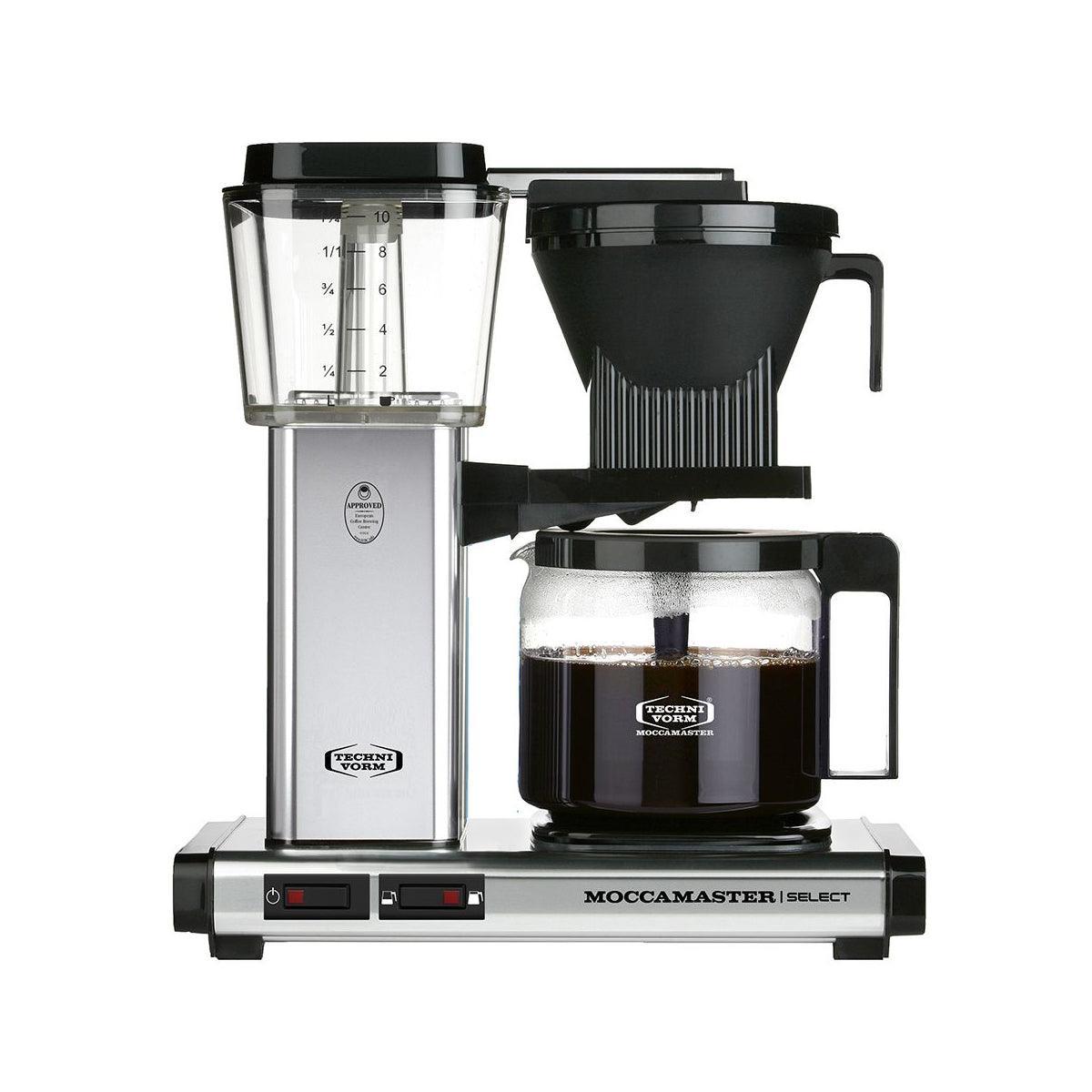 Moccamaster KBG Select Filtre Kahve Makinesi Cam Potlu Parlak Gümüş