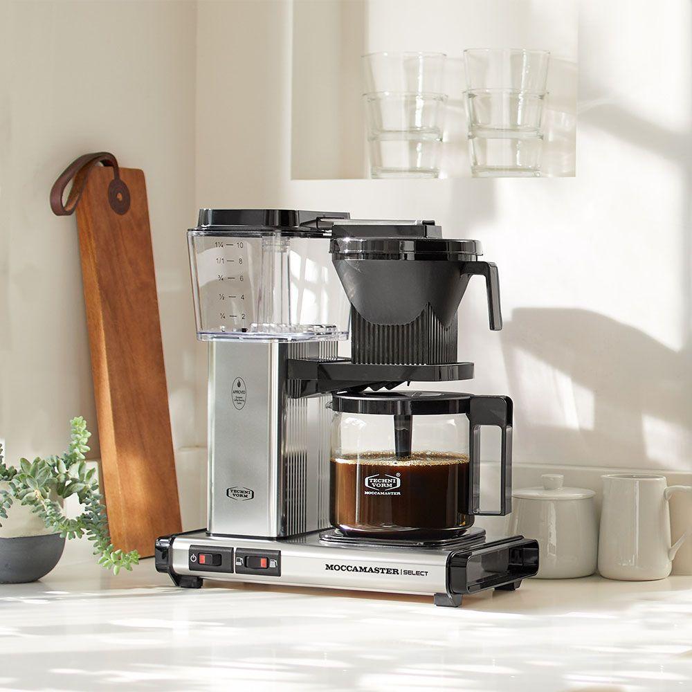 Moccamaster KBG Select Filtre Kahve Makinesi Cam Potlu Parlak Gümüş