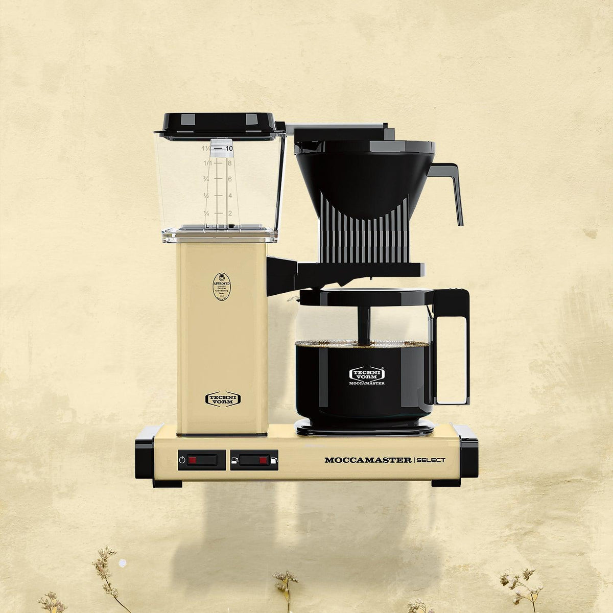 Moccamaster KBG Select Filtre Kahve Makinesi Cam Potlu Pastel Sarı