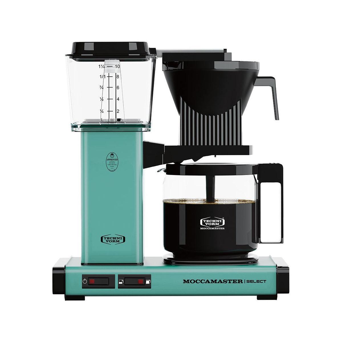 Moccamaster KBG Select Filter Coffee Machine Turquoise with Glass Pot
