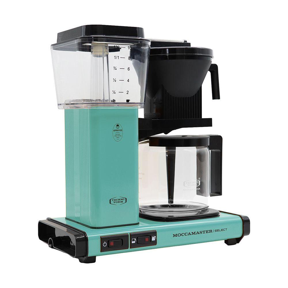 Moccamaster KBG Select Filter Coffee Machine Turquoise with Glass Pot