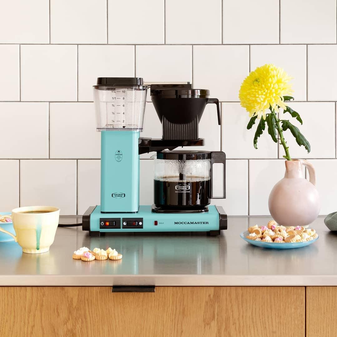 Moccamaster KBG Select Filter Coffee Machine Turquoise with Glass Pot