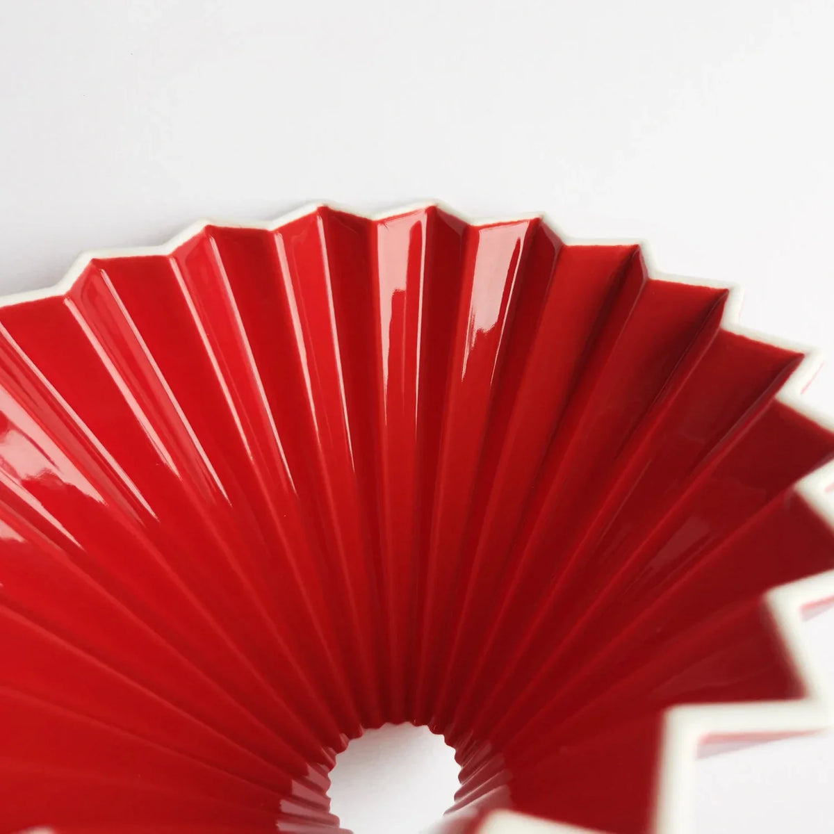 Origami Dripper M Şeffaf Tabanlı - Kırmızı