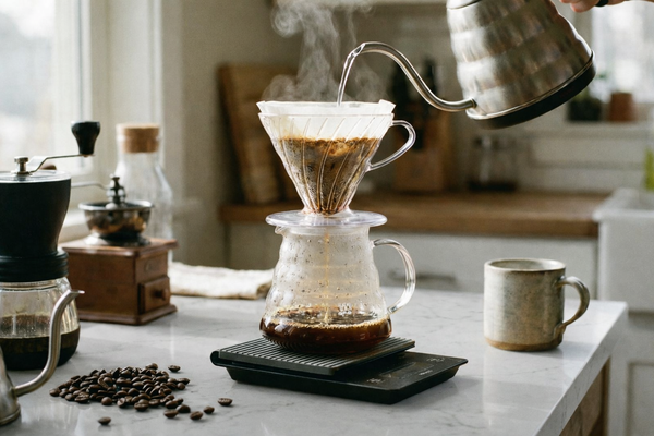 V60 Demleme Rehberi: Hario ile 4 Dakikada Kusursuz Filtre Kahve - kahvebi