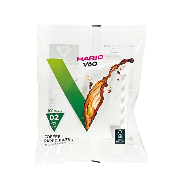 Hario V60 02 Dripper Coffee Filter Paper 100 pcs