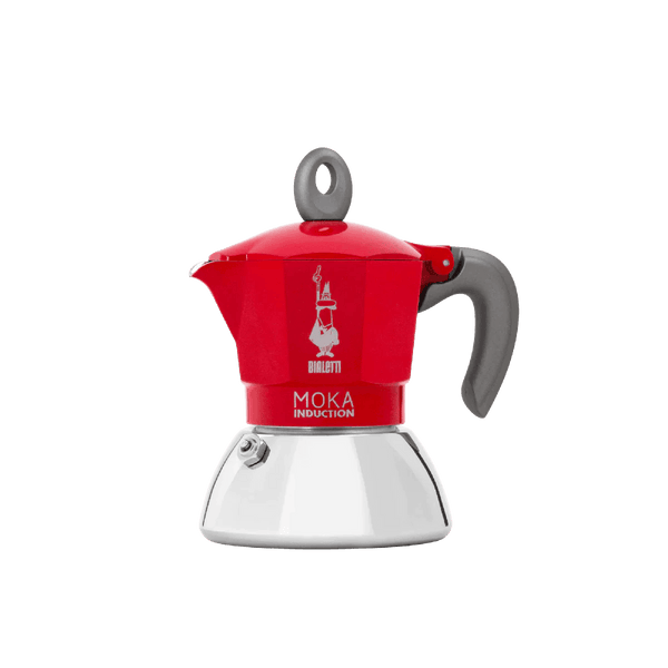 Bialetti Çift Katmanlı İndüksüyon Moka Pot 2 Cup (Kırmızı) - kahvebi