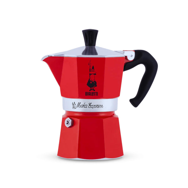 Bialetti Moka Express Kırmızı Metal 1 Cup – kahvebi