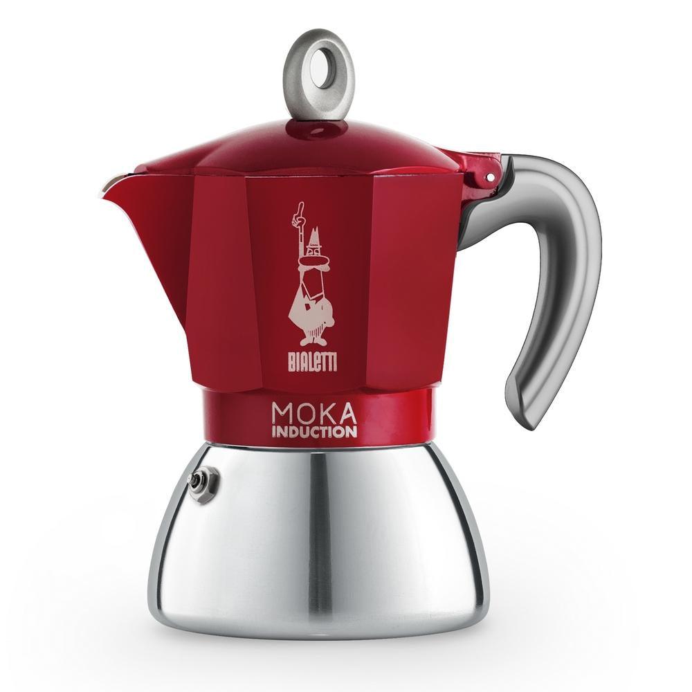Bialetti Moka Pot Double Layer Induction 6 Cup Red