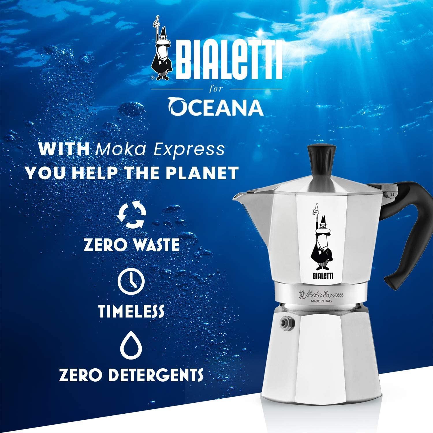 Bialetti Moka Pot Metal Express 1 Cup – kahvebi