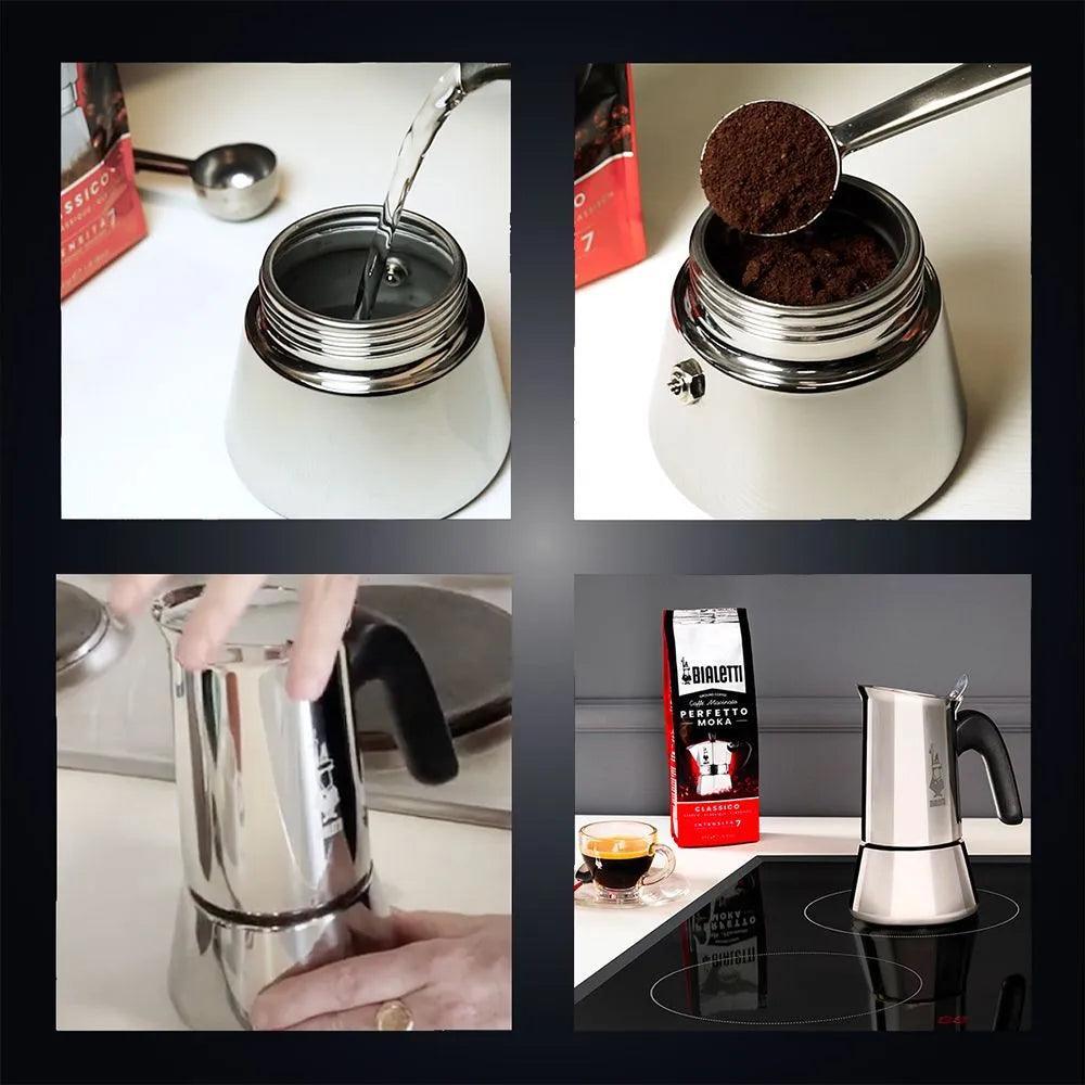 Bien POT BLACK エディション10 Bialetti Moka Pot Venüs 10 Cups – kahvebi