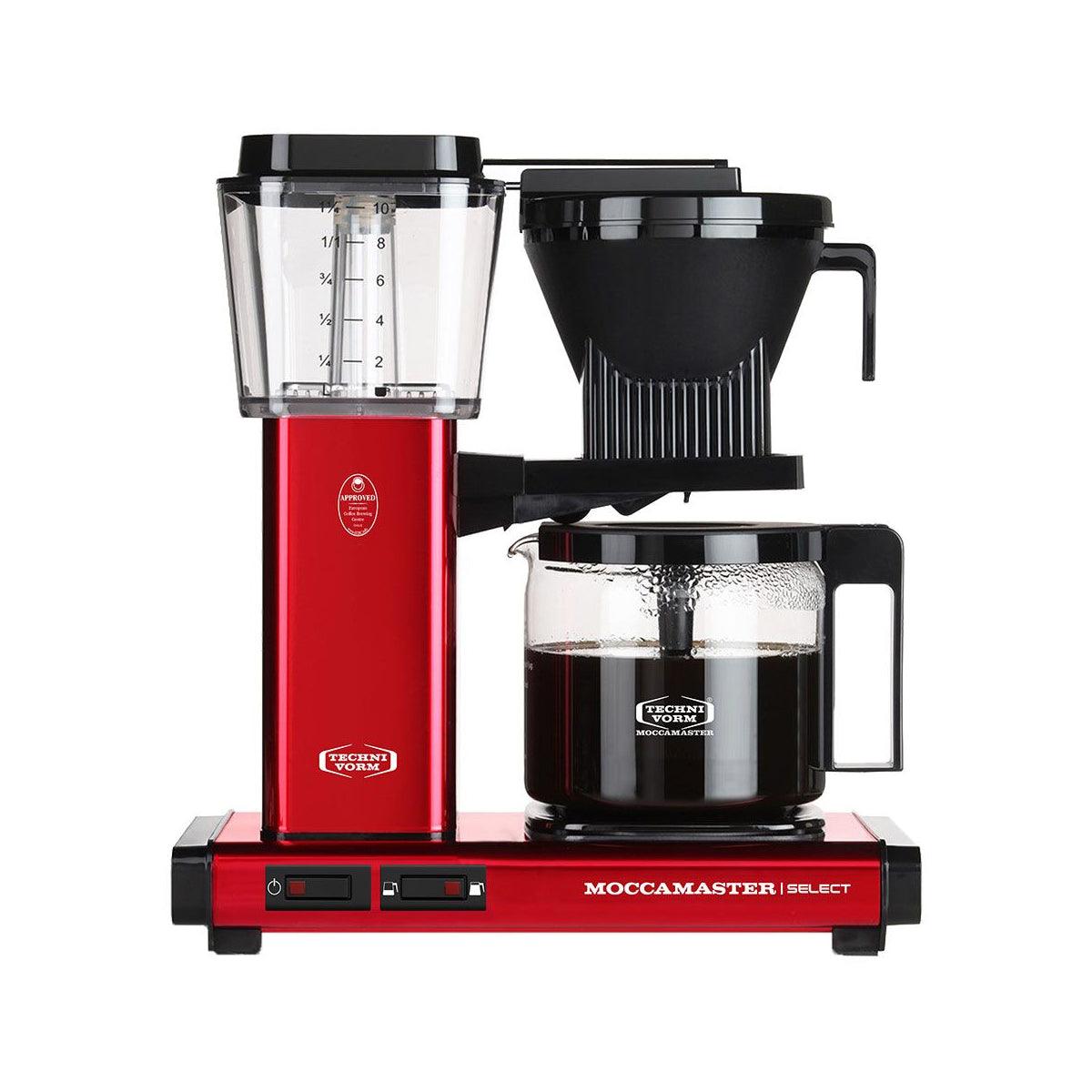 Moccamaster KBG  Select Filtre Kahve Makinesi Cam Potlu Metalik Kırmızı