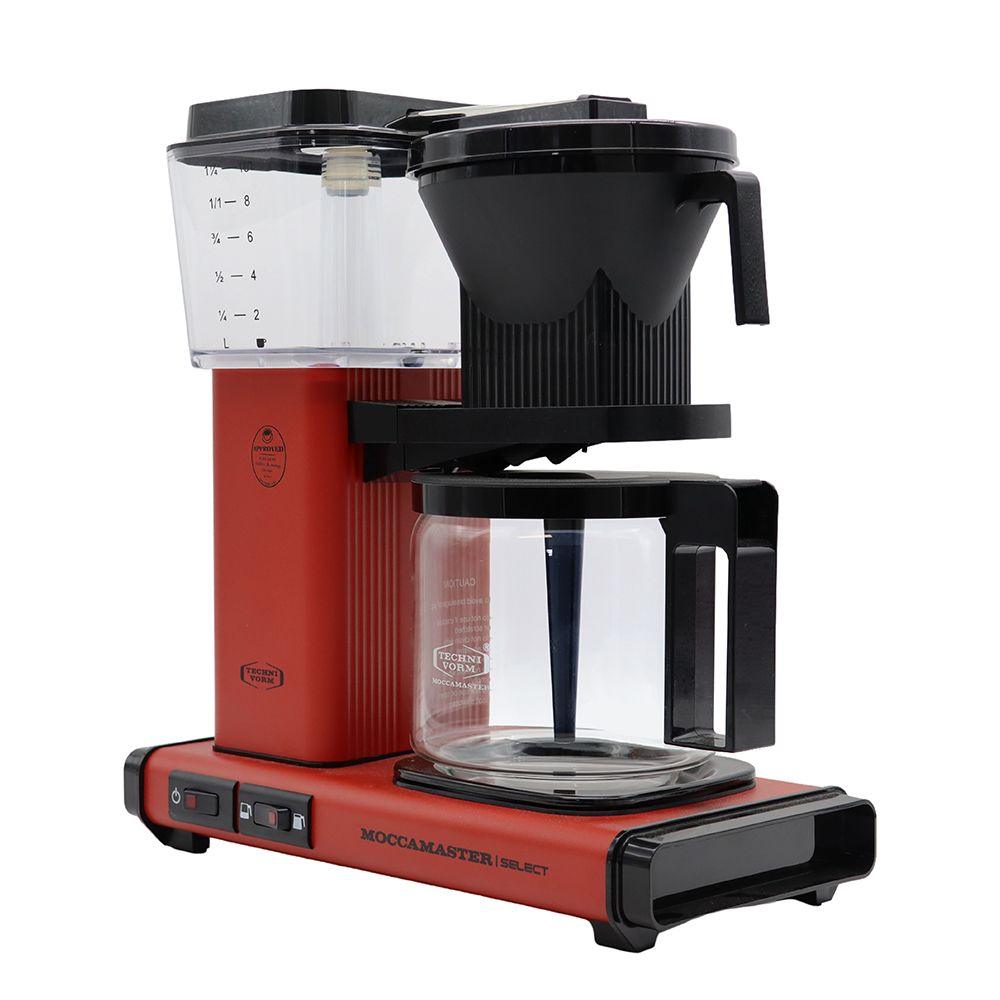 Moccamaster KBG Select Filter Coffee Machine with Glass Pot Brick Red
