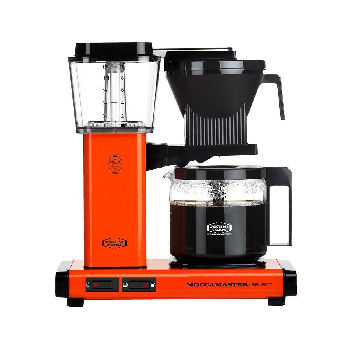 Moccamaster KBG Select Filter Coffee Machine Orange with Glass Pot