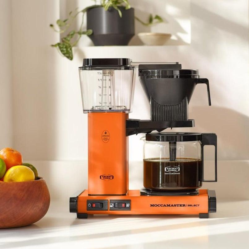 Moccamaster KBG Select Filter Coffee Machine Orange with Glass Pot