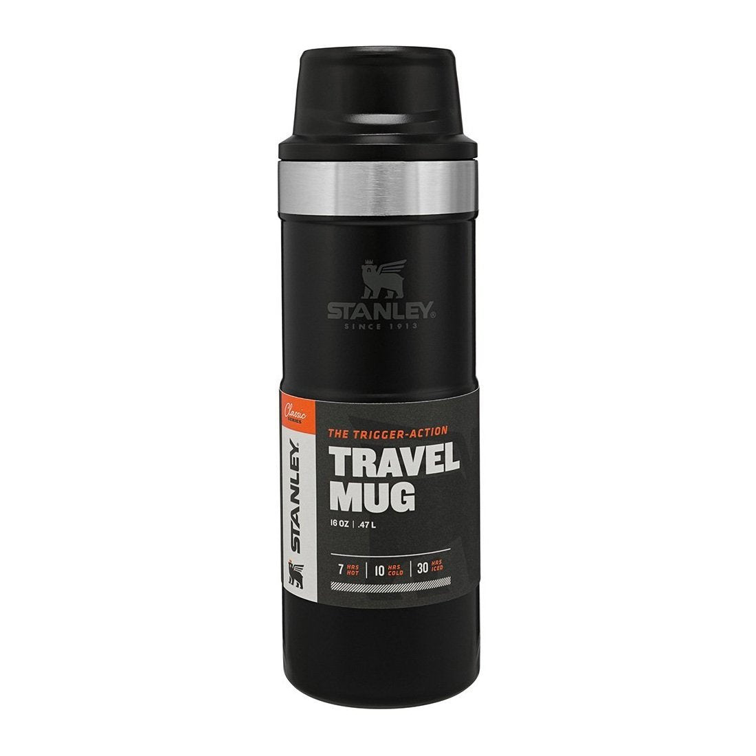 Stanley Trigger-Action Travel Mug Siyah 16OZ 0.47 L